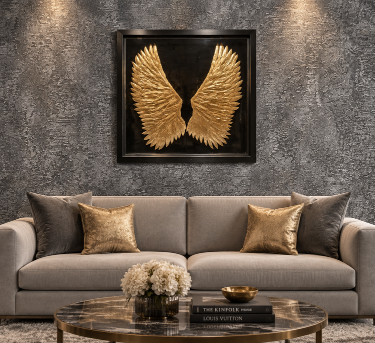 Angel wings painting