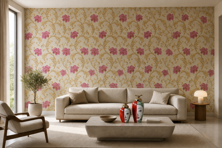 کاغذدیواری حراجی گلدار
